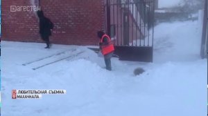 В Махачкале убирают снег 530 уборщиц и 10 единиц техники