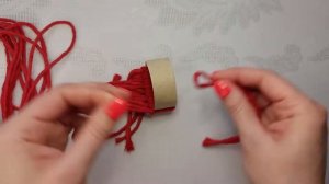 Новогоднее украшение "Дед мороз" макраме - мастер-класс (DIY) New year Santa macrame video tutorial