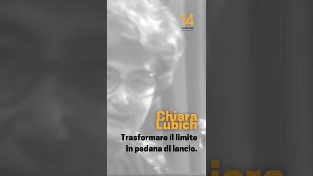 16 novembre 2020 Chiara Lubich. Trasformare il limite in pedana di lancio. EMANUELA MEGLI.