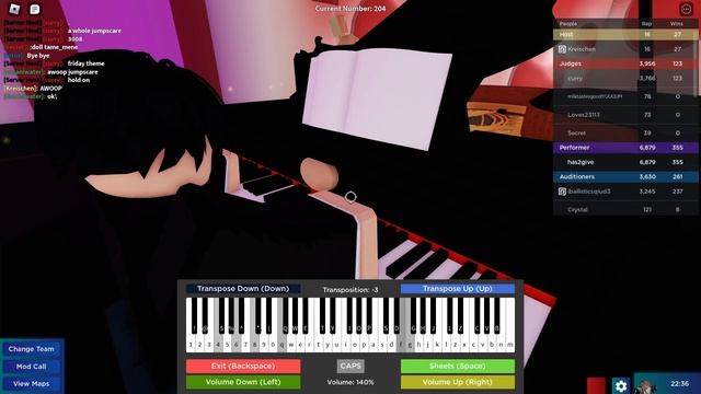SCP-3008 Friday Theme - RTS Roblox Piano/Virtual Piano смотреть онлайн