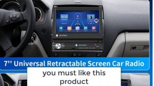 Best Car Stereos | 1 Din Car Radio Android 7" Retractable Screen Multimedia Video Player