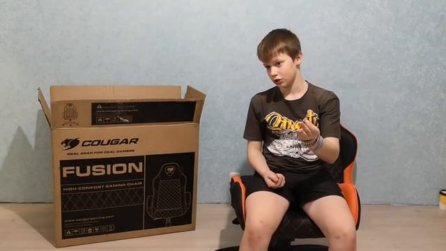 как собрать кресло компьютерное COUGAR FUSION Кресло игровое оранжево-черное смотреть онлайн