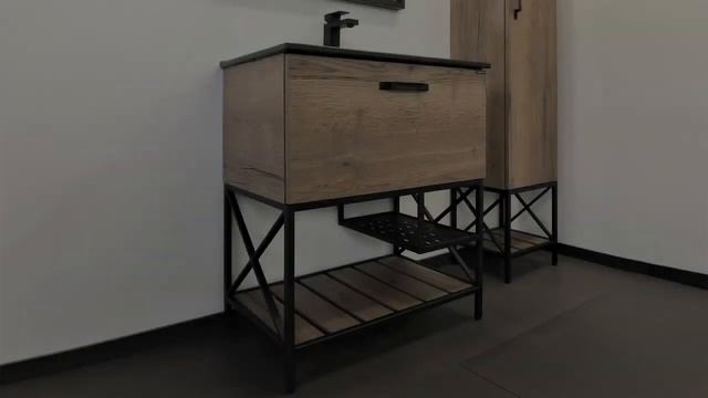 Обзор мебели для ванной Comforty Бредфорд 75 дуб дымчатый смотреть онлайн