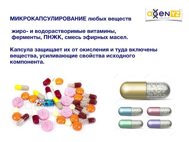 Технологии производства БАДов AGenYZ