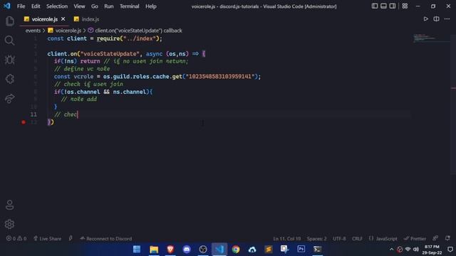 How To Make Voice Role System Discord Bot Discord.JS | How To Make Discord Bot JavaScript NodeJS