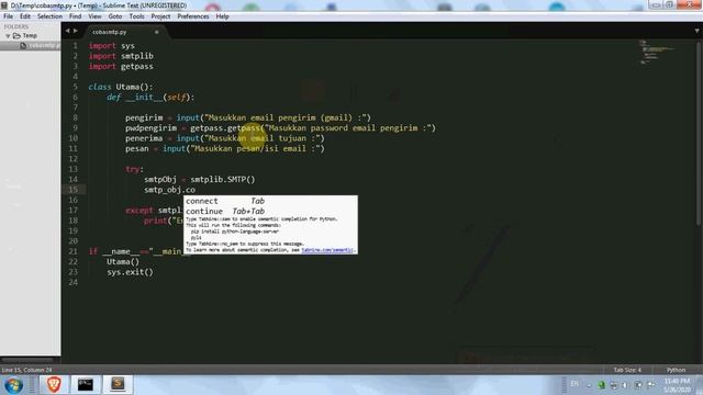 Python dan Internet (05) Aplikasi pengiriman email смотреть онлайн