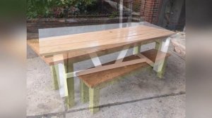 Столы из дерева в стиле рустик для дачи и дома: Простые идеи своими руками