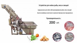 Устройство для мойки рыбы, мяса и овощей