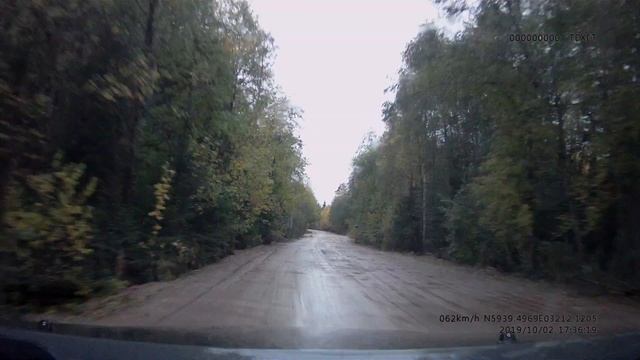 Дорога Волхов-Кириши по правому берегу реки Волхов