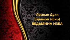 ЛЕСНЫЕ ДУХИ..прямой эфир..АВТОР: ИНГА ХОСРОЕВА