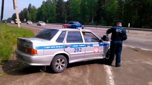 ГАИ разговор с инспектором ДПС на трассе ГИБДД беспредел