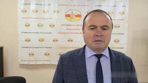 Видео-отчет руководителя Архивной службы РСО-Алания Б.П. Хайманова об итогах работы
