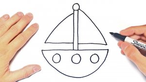 Как нарисовать маленький кораблик | How to draw a small boat