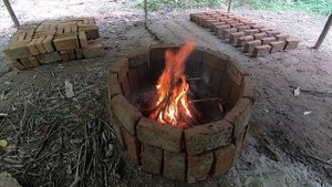 Primitive Technology_ Brick kiln, brick mold and bricks.mp4