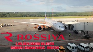 02.08.2024 SDM6881 Красноярск - Иркутск. SSJ100 RA-89176 +  перонный споттинг в Красноярске.
