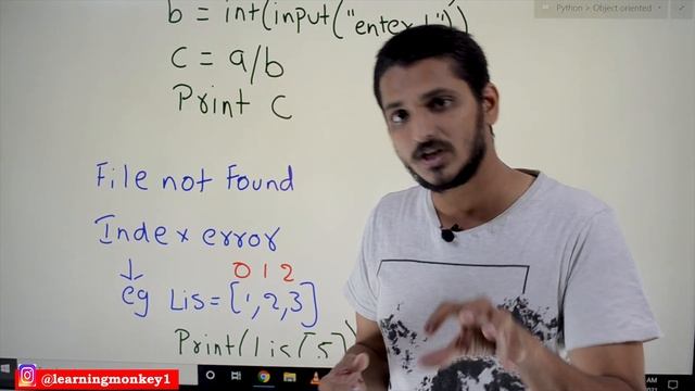 Understanding Exception in Python || Lesson 47 || Python || Learning Monkey ||