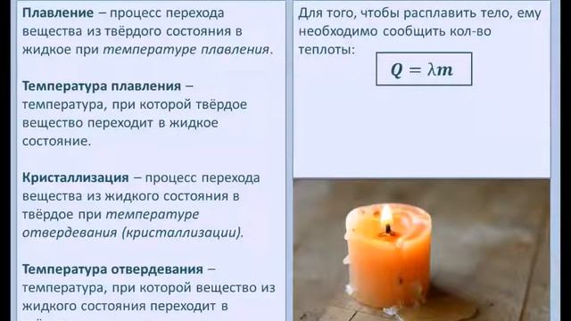 Рассмотрение темы: "Плавление и кристаллизация" смотреть онлайн