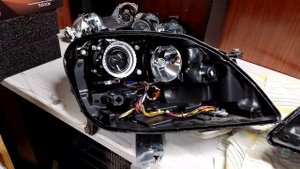 Mercedes Ml 164 ставим Bi led 2чипа