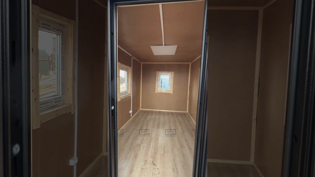 Бытовка пост охраны ПО-4 в ДВП и синем профлисте смотреть онлайн