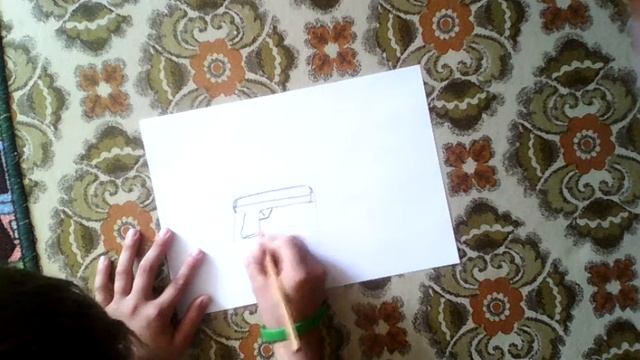 Как нарисовать пистолет простым карандашом смотреть онлайн