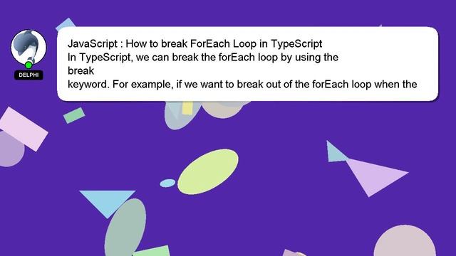 JavaScript : How to break ForEach Loop in TypeScript