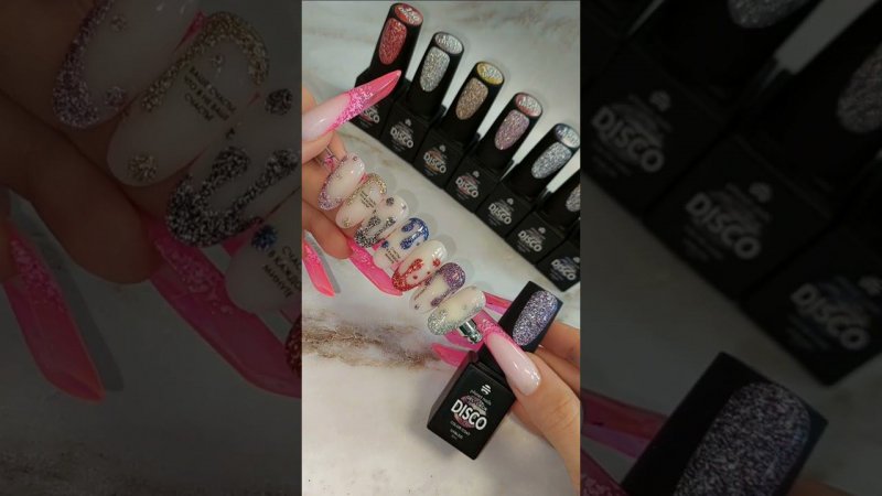 Глиттер на ногтях все еще актуален? DISKO от Planet Nails #nailart #shorts