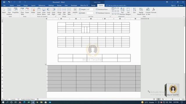 How to use table tools in Ms Word, how to use layout in Ms Word | Part 2 смотреть онлайн