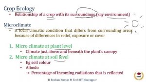 Live Class for NABARD   Lecture 3 Annidation, Allelopathy, Crop ecology  Crop ecology, Harvest Inde