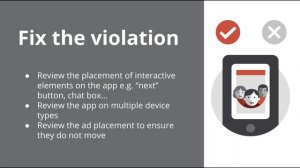 Understand the Banner ad overlapping content policy & solve a violation