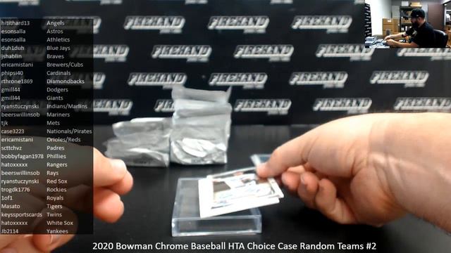 9/18/2020 2020 Bowman Chrome Baseball HTA Choice Case Random Teams #2