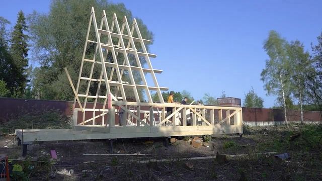 Афрейм с аттиковой стеной. Сборка на участке клиента смотреть онлайн
