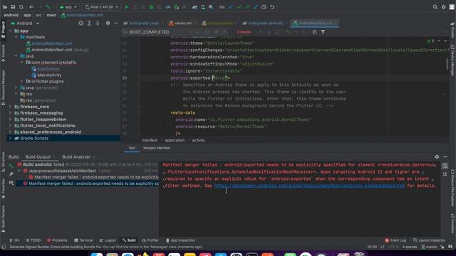 android:exported com.dexterous.flutterlocalnotifications.ScheduledNotificationBootReceiver смотреть онлайн