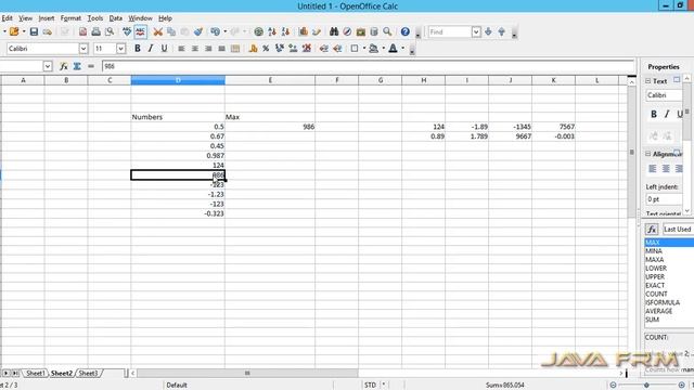 Apache OpenOffice Calc Tutorial - max Function | Apache OpenOffice 4 Calc смотреть онлайн