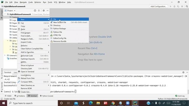 Hybrid Selenium with python Behave Framework with Allure Reporting|| Part1 www.c2ta.co.in