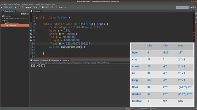 Primitive data types - Basic Java Fast (3) смотреть онлайн