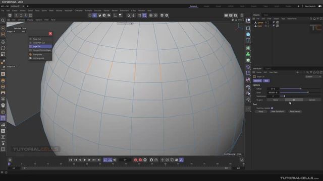 0163. edge cut tool & connect edges in cinema 4d смотреть онлайн