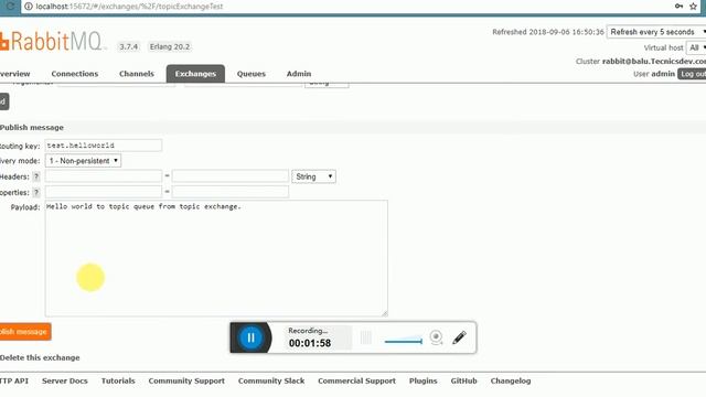 RabitMq Topic Exchange creation and configuration #rabbitmq #queues #software #softwareengineer