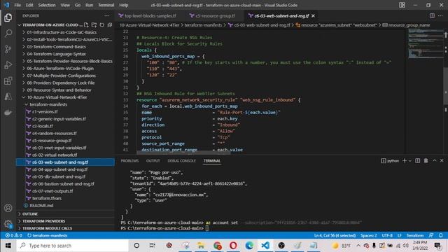 Implementation of an Azure Virtual Network, Subnets and Network Security Groups using Terraform смотреть онлайн