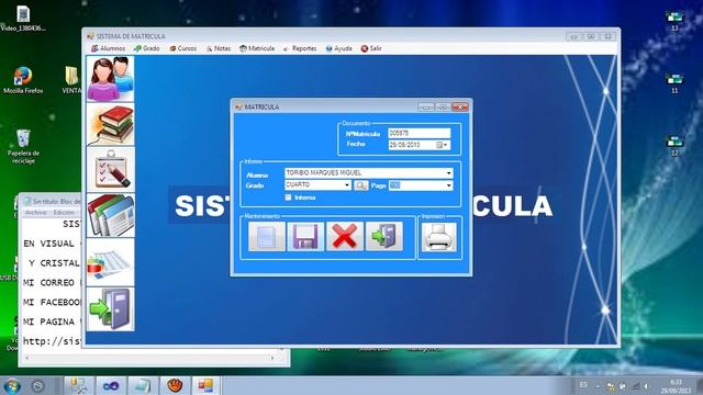 SISTEMA PARA MATRICULA EN C CHAR 2010 смотреть онлайн