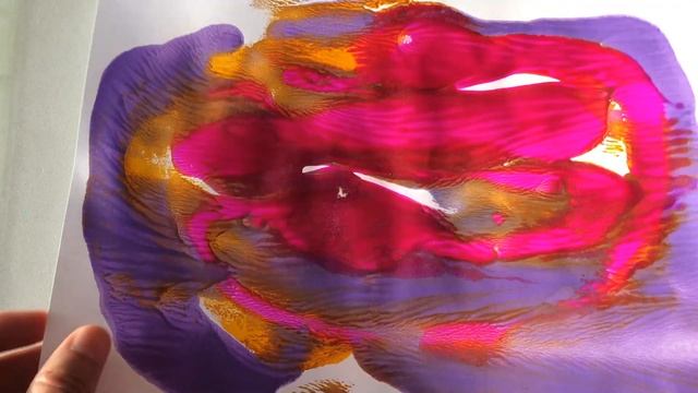 Делюсь результатами экспериментов в технике монотипия #7 смотреть онлайн