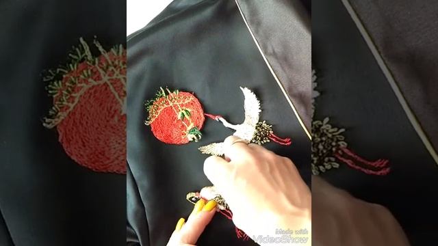 Вышивка на сетке. Как пришить. смотреть онлайн