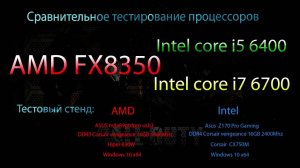 Call of Duty Advanced Warfare AMD FX8350 против intel i7 6700
