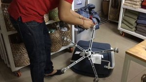 Ikea Langfjall chair wheels removal