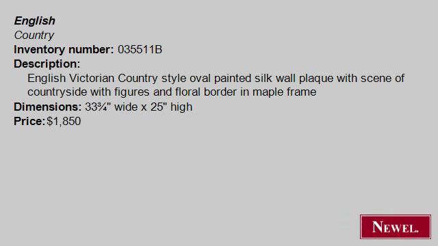 Antique English Victorian Country style oval painted silk смотреть онлайн