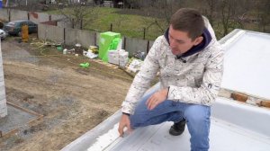 Строительство домов. ОДНОСКАТНАЯ КРЫША. Детали строительства плоской крыши на одноэтажном доме. 16+