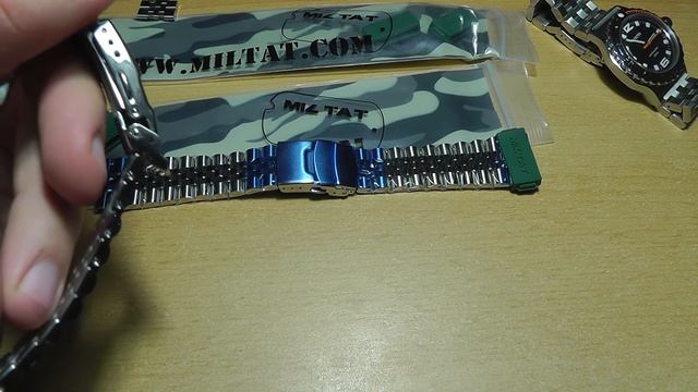 Обзор разных часовых браслетов из нержавейки (22мм) #2 смотреть онлайн