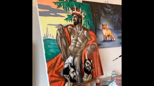 ‘’At the crack of dawn’’ my oil on canvas painting смотреть онлайн