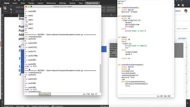 Cambridge ICT Python   Data Structures   Stack Part 2