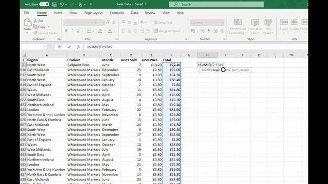 How to Use the SUMIFS Formula in Excel