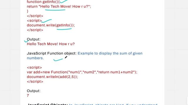 JavaScript Function | JavaScript Objects | Create a object using Js | Web Designing aktu